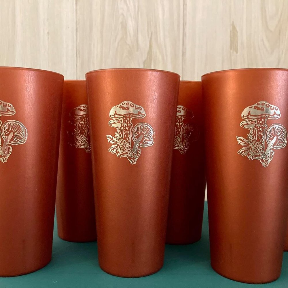 Vintage Mushroom Tumblers